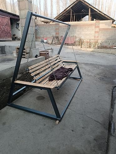 сейф для оружя: Садовые качели Металл, Со спинкой, С крышей — 3