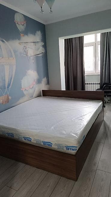 Двуспальная кровать, Новый, С матрасом, длина - 200 см