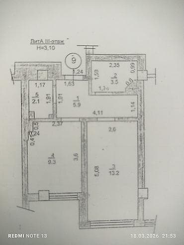 Продажа квартир: 1 комната, 34 м², Индивидуалка, 3 этаж, Косметический ремонт — 1