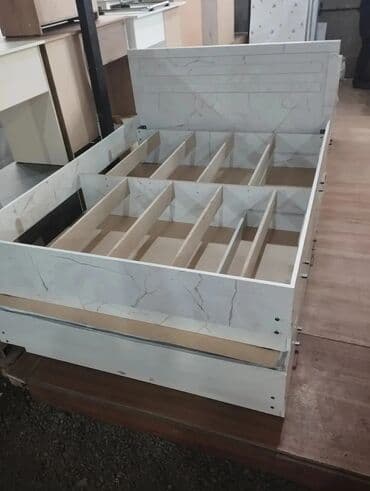 кровать с шухлядами: Двуспальная кровать, Новый, С матрасом, В рассрочку, длина - 200 см — 13