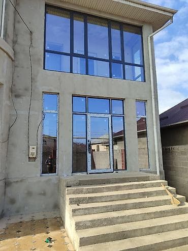 Панорамные алюминиевые окна и входная группа - Современная фасадная