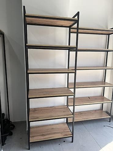 габариты: Стеллаж Для книг, Лофт, 200 см * 95 см * 38 см — 2