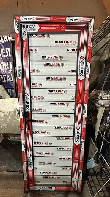 установка эшик: Алюминиевая дверь в комплекте с коробкой - Профиль: Alutex — 1