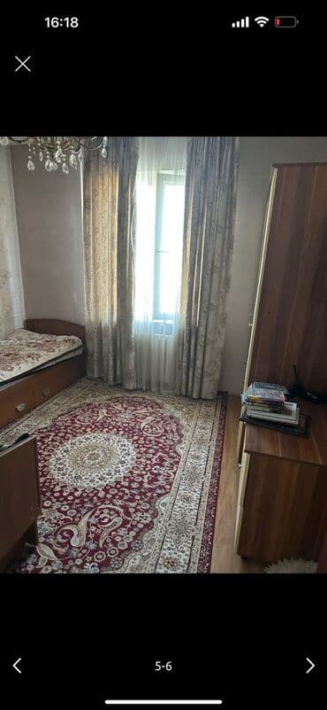 бишкек квартира жибек жолу: 2 бөлмө, 52 м², 106-серия, 3 кабат — 5