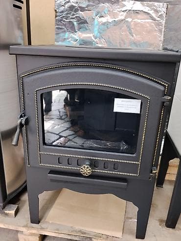 Мештер үчүн эшиктер: Дровяная печь-камин с панорамным стеклом - Тип: напольная печь-камин — 1