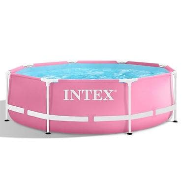 Каркасный бассейн Intex 244х76 см круглый, розовый - Тип: наземный