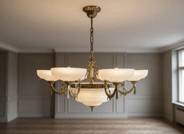 срочно продаю люстра: Классическая потолочная люстра с чашеобразными плафонами - Тип — 1