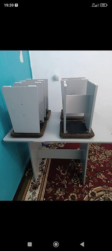 стулья столы: Кухонный стол и стул, цвет - Серый — 3