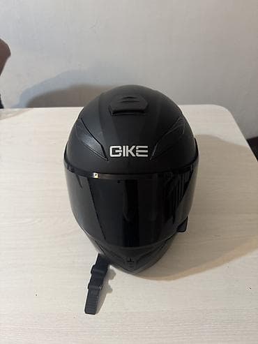 ночной одежда: Полный закрытый мото-шлем GIKE, матовый черный. Характеристики: - — 2