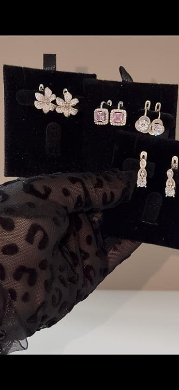 серьги кольца золото: Набор украшений, Проба 925, Женские, Новый — 8
