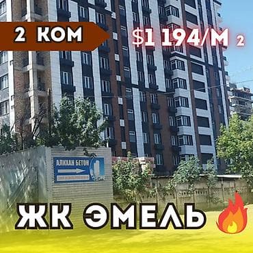 2 комнаты, 72 м², Элитка, 2 этаж, Готовая ПСО (под самоотделку)