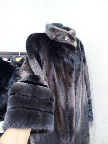 платья из панбархата на шифоне для полных: Шуба, Норка, По колено, Италия, L — 2