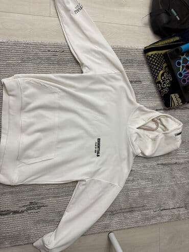 водолазка женская: Толстовка с капюшоном ESSENTIALS Fear of God, белая. - Цвет — 2