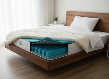 турмалиновый матрас: Ортопедический матрас с усиленным пружинным блоком Bonnel. Высота — 1