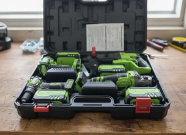 инструменты для электрика: Набор 4в1 Набор аккумуляторных инструментов в прочном кейсе. В — 1