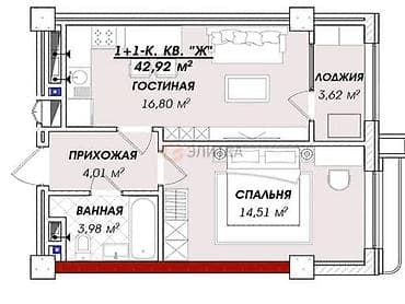 Кыймылсыз мүлк: Берилген, 1 бөлмө, 44 м² — 7