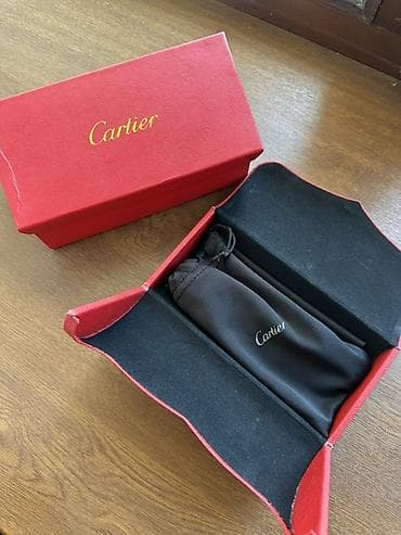 Аксессуары: Очки Cartier безободковые (rimless) - Форма линз: прямоугольная, с — 3