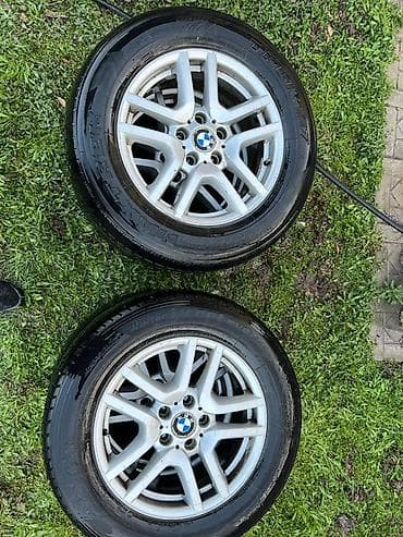 Комплект из 4 колес BMW: оригинальные легкосплавные диски с зимними — 1