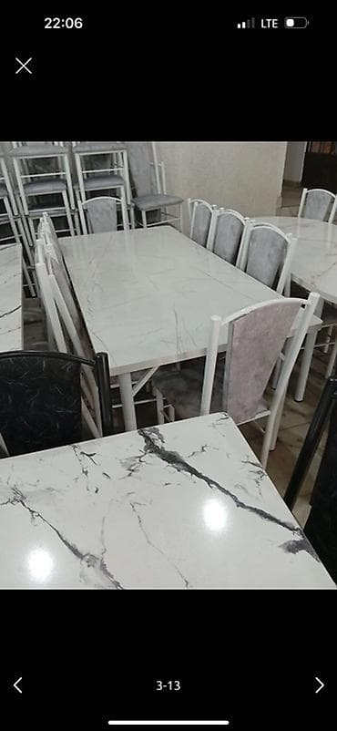 small table: Кухонный стол и стул, цвет - Белый — 1