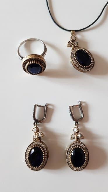 набор пандора: Комплект из серебра и золота камни натуральные размер кольца-18 — 2