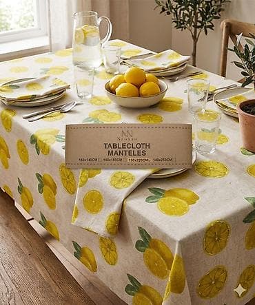 салфетки сервировочные: Скатерти Naonao Tablecloth Manteles - Декоры на выбор: лимоны на — 7