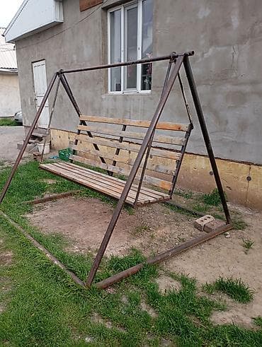 желе: Садовые качели Металл, Со спинкой, Без крыши — 1
