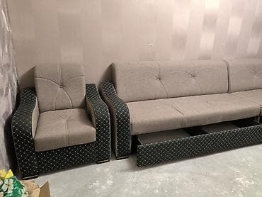 Другие товары для дома: Комплект мягкой мебели, Б/у, цвет - Серый — 8