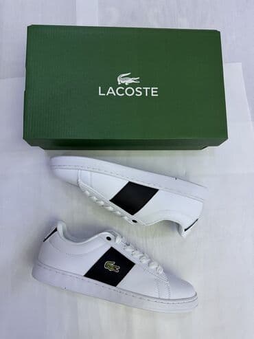 лининг кроссовки мужские осень: Эркектердин кроссовкасы, 40, Lacoste, Жаңы, түсү - Ак, Өзү алып кетүү — 1