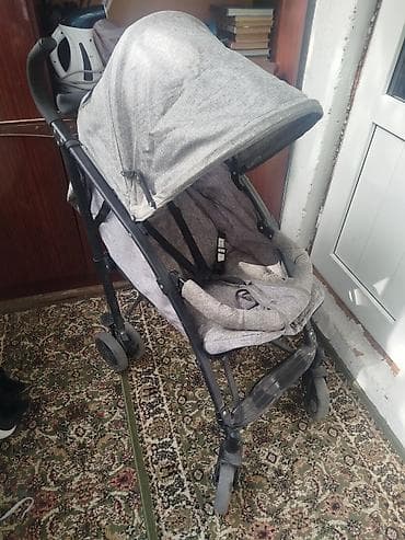 чикко коляска: Прогулочная коляска-трость (серый меланж) - Легкая складная коляска с — 1