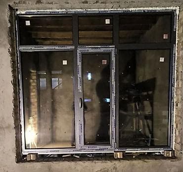 люстра магазин: Готовое алюминиевое окно, Тип окна: Фасадные, Декоративные особенности: Фрамуга, Новый, Бесплатная установка, Без рассрочки — 10