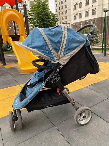 Прогулочная коляска Baby Jogger City Mini, 3-колёсная, голубая/серая — 7