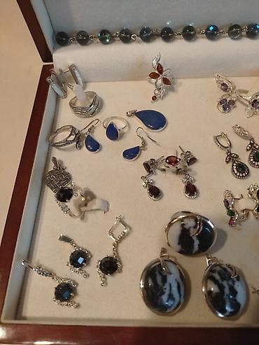 серебряные комплекты недорогие: Серебро!!! Комплекты с натуральными камнями. Комплект с белым — 2