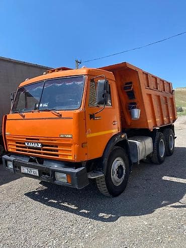 рельсы для откатных ворот: КАМАЗ самосвал, 6×4 (трёхосный), оранжевый. Основные характеристики — 4