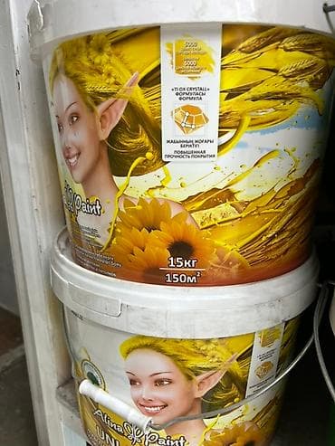 Ички жасалга: Два ведра краски Alina Uni Q7 Paint, каждое весом 15 кг, с — 1