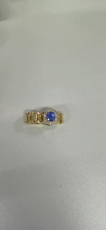 продаю чехлы: Кольцо, Печатка, Проба 585, Мужские, Сапфир, Ручная работа, Новый — 3