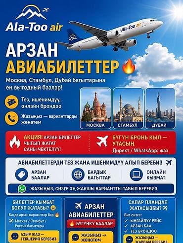билеты в москву: Дешёвые авиабилеты Ala-Too Air - Направления: Москва, Стамбул, Дубай — 1