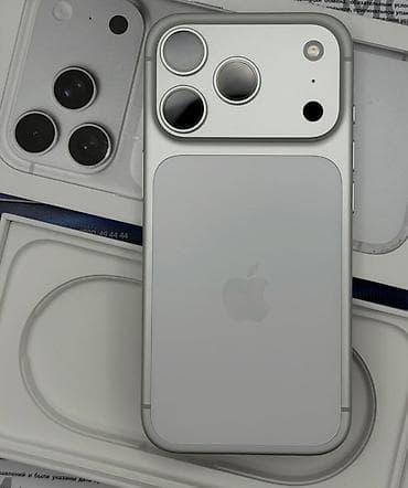 IPhone 17 Pro Max, Новый, 256 ГБ, Серебристый, Коробка, 100 %