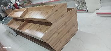 фрезерный по дереву: Деревянный прилавок-стеллаж для выкладки фруктов, овощей и бакалеи - — 1