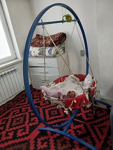 Люлькалар: Люлька, Бешик, Металл, түсү - Көк — 2