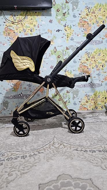 золото и бриллианты: Коляска, цвет - Черный, Б/у — 3