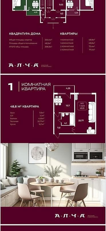 48: Строится, 106 серия улучшенная, 1 комната, 49 м² — 7
