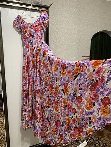 летние платье: Платье макси с открытыми плечами - Цвета: небесно‑голубой и — 7