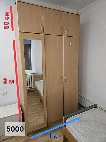 камод зеркало: Шкаф купе, Б/у, С зеркалом, ЛДСП — 1