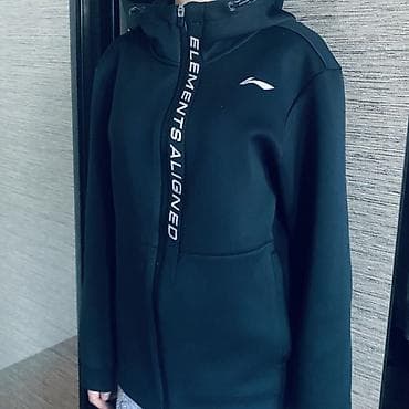 Мужская толстовка, M, Lining, Б/у, цвет - Черный, Самовывоз