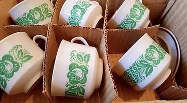 акция набор: Новые чайные сервизы Дулёво в изумрудном и красном цветах. Сервизы не — 1