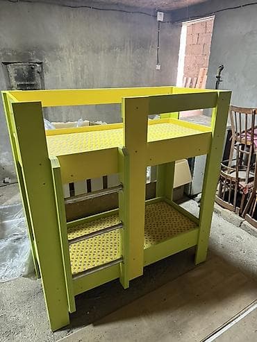 детский койноктор: Балдар үчүн эки ярустуу, Колдонулган, ЛДСП, түсү - Жашыл — 1