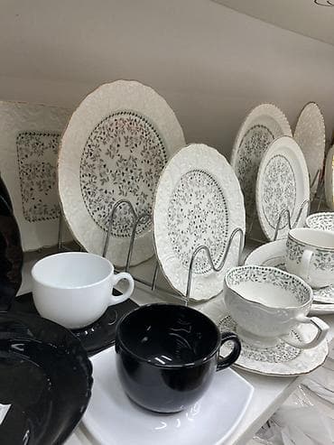double a: Все по 6 шт 32 предметаФарфоровый сервиз с рельефным тиснением и — 6