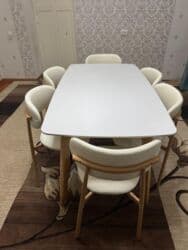 кафе столь: Стол и стул для зала, Новый, цвет - Белый — 4