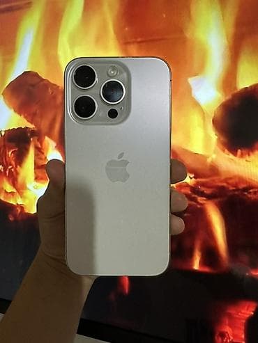 16 про цена бишкек: IPhone 15 Pro, Б/у, 128 ГБ, White Titanium, Защитное стекло, Чехол, 87 % — 4