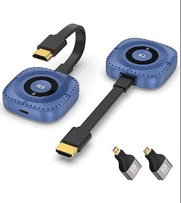Беспроводной HDMI‑удлинитель 50 м, 4K Комплект для передачи видео и